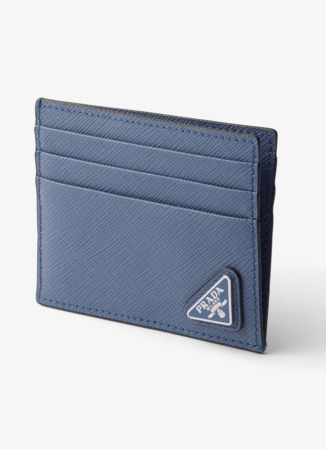 Prada Pasjeshouder van leer - voorkant 2 donkerblauw
