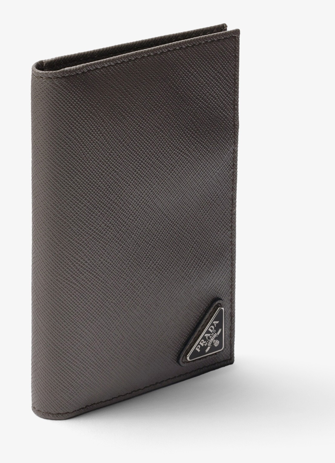 Prada Paspoortetui van kalfsleer - detail 4 grijs