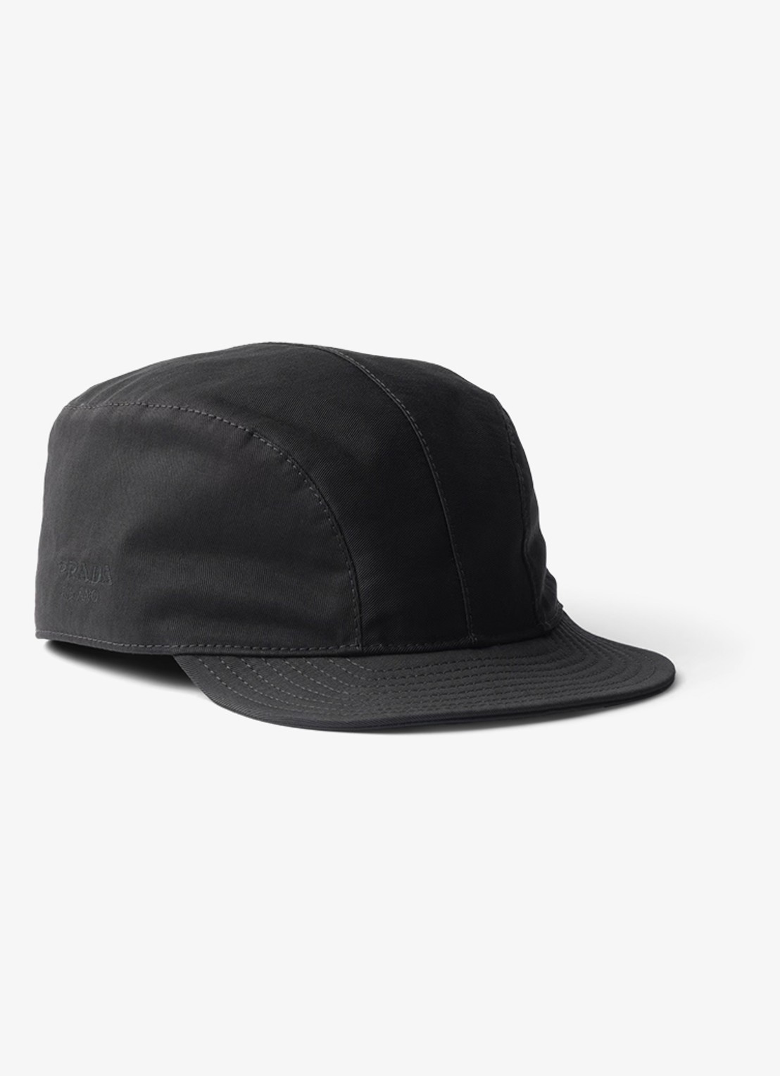 Prada Pet met logoborduring - voorkant 3 zwart