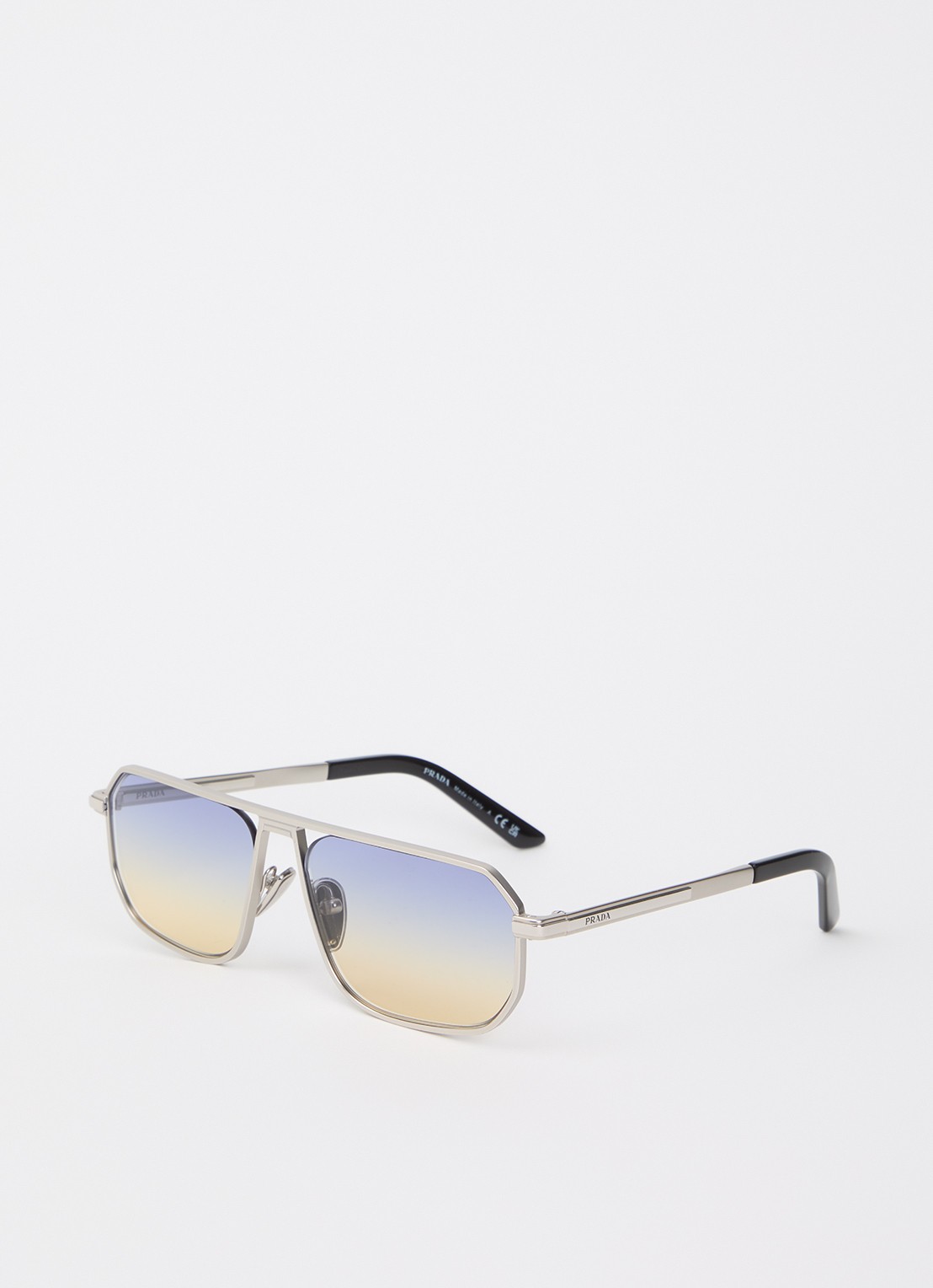 Prada Piloten zonnebril PR A53S - voorkant 4 zilver