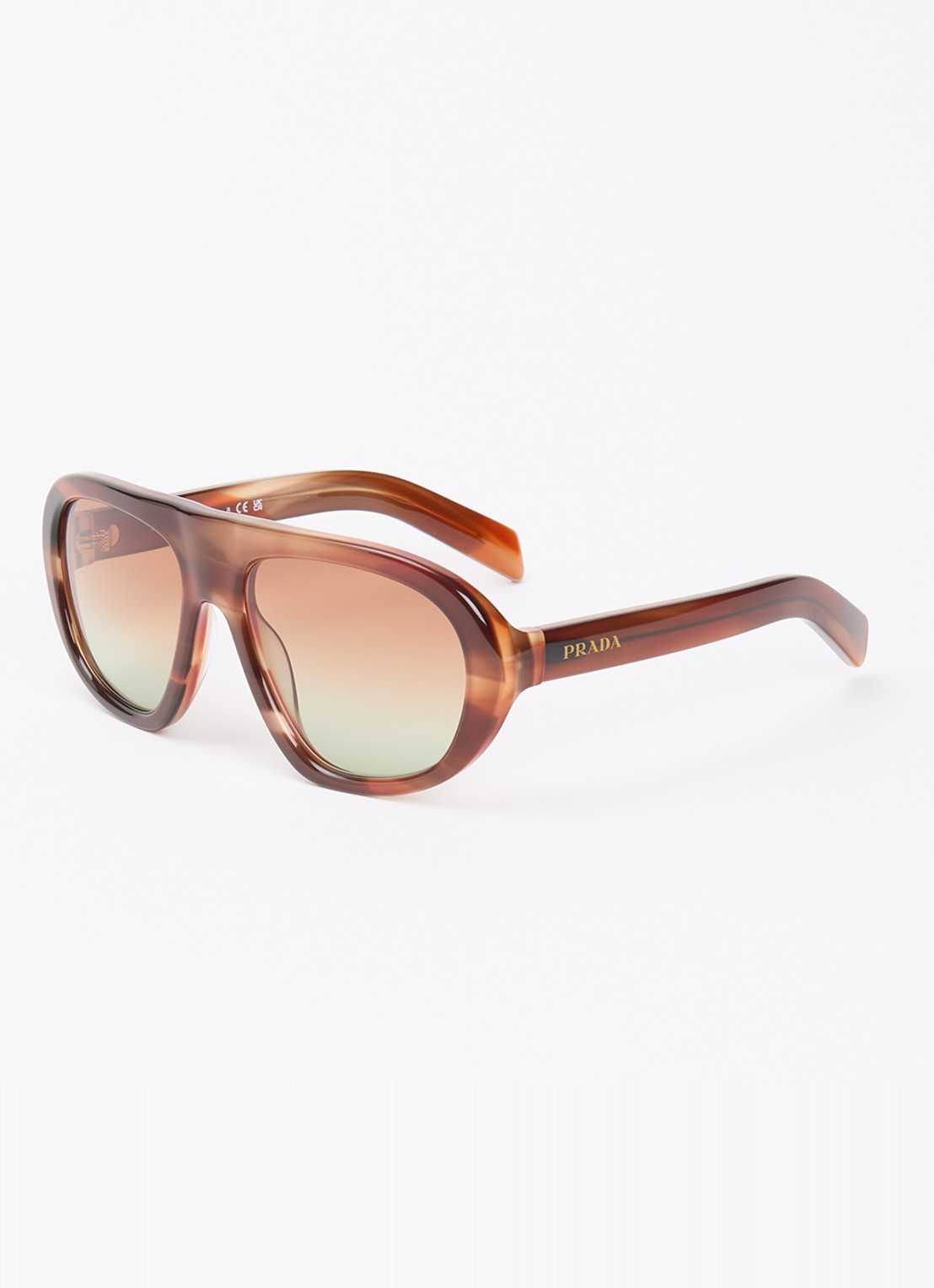 Prada Piloten zonnebril PR C05S - voorkant 4 bruin