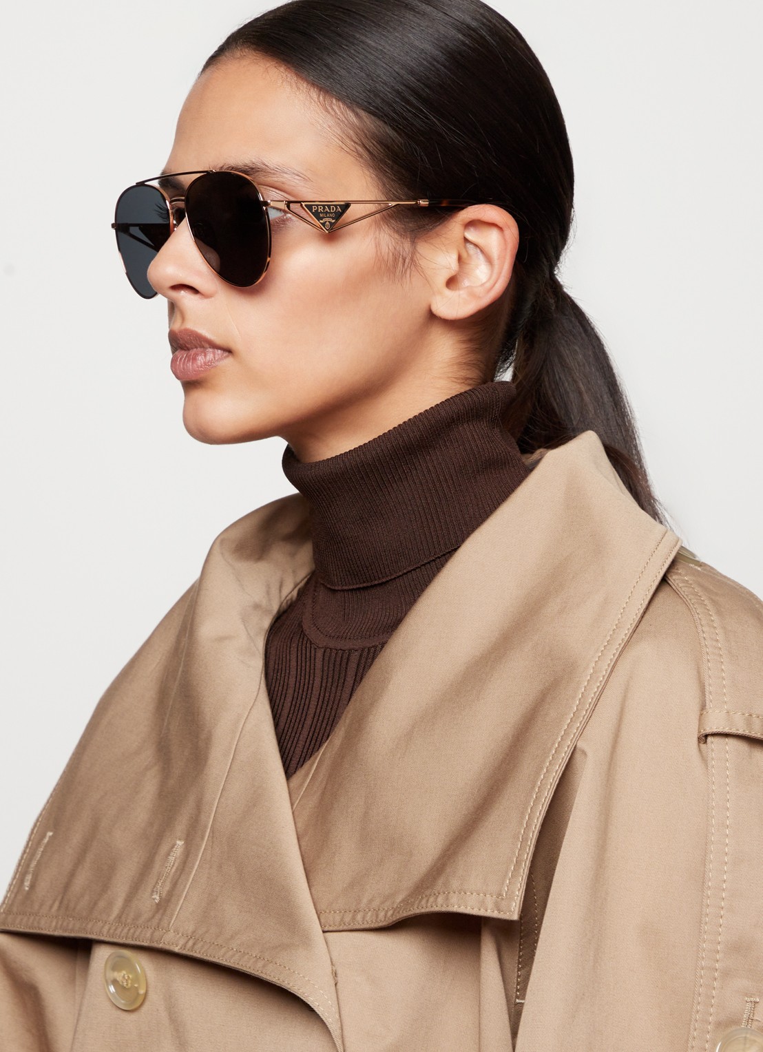 Prada Piloten zonnebril PR73ZS - voorkant 2 roze