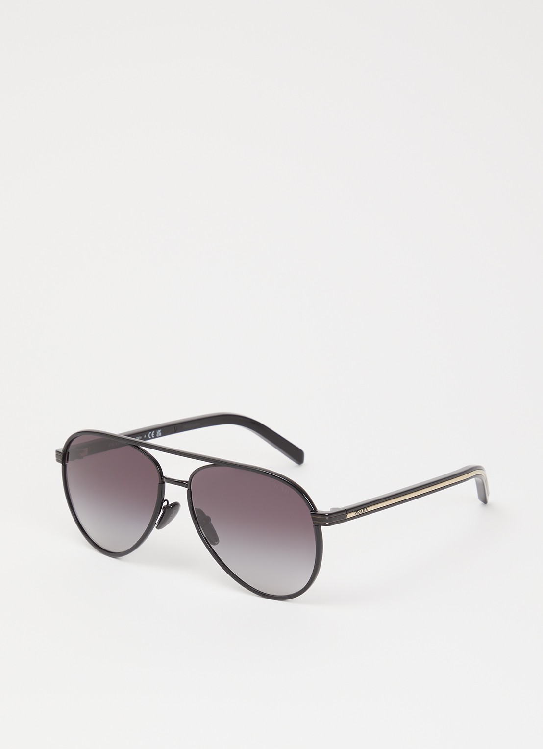 Prada Piloten zonnebril PRB57S - voorkant 4 zwart