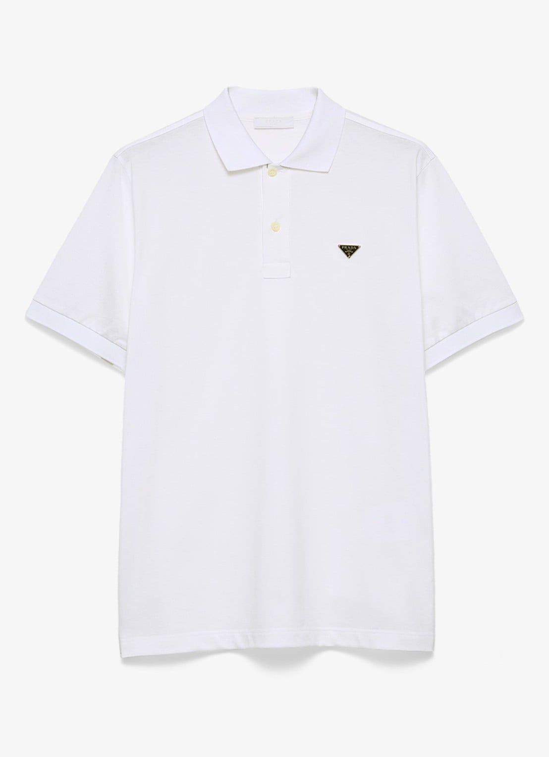Prada Polo van piqué katoen  - voorkant 5 wit