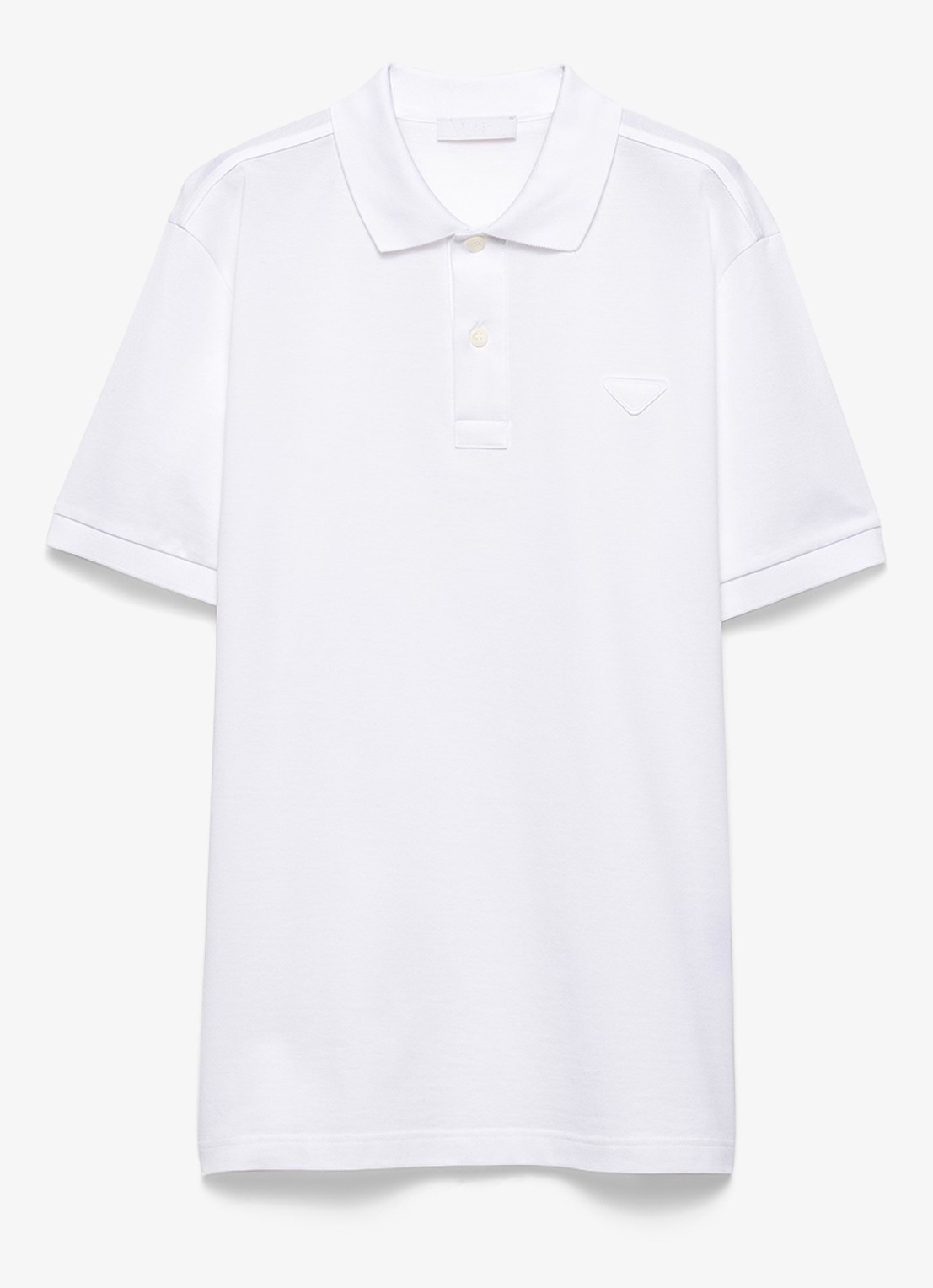 Prada Polo van piqué katoen  - voorkant 7 wit