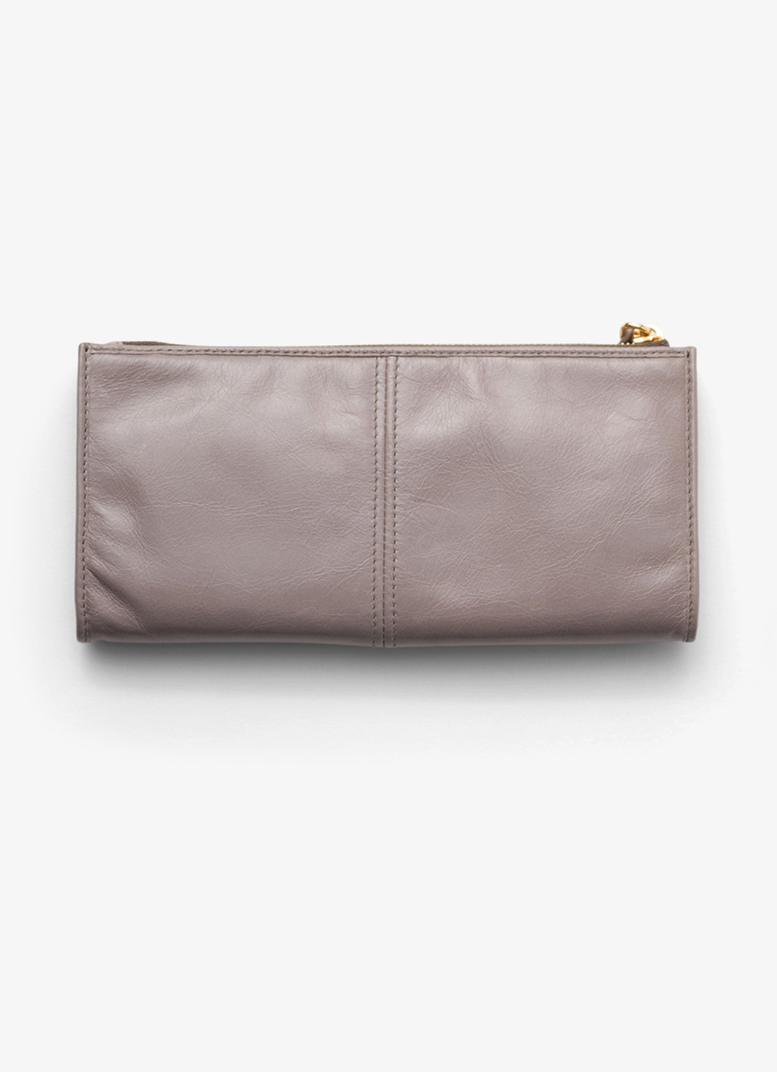 Prada Portemonnee van kalfsleer met logo - achterkant 4 taupe