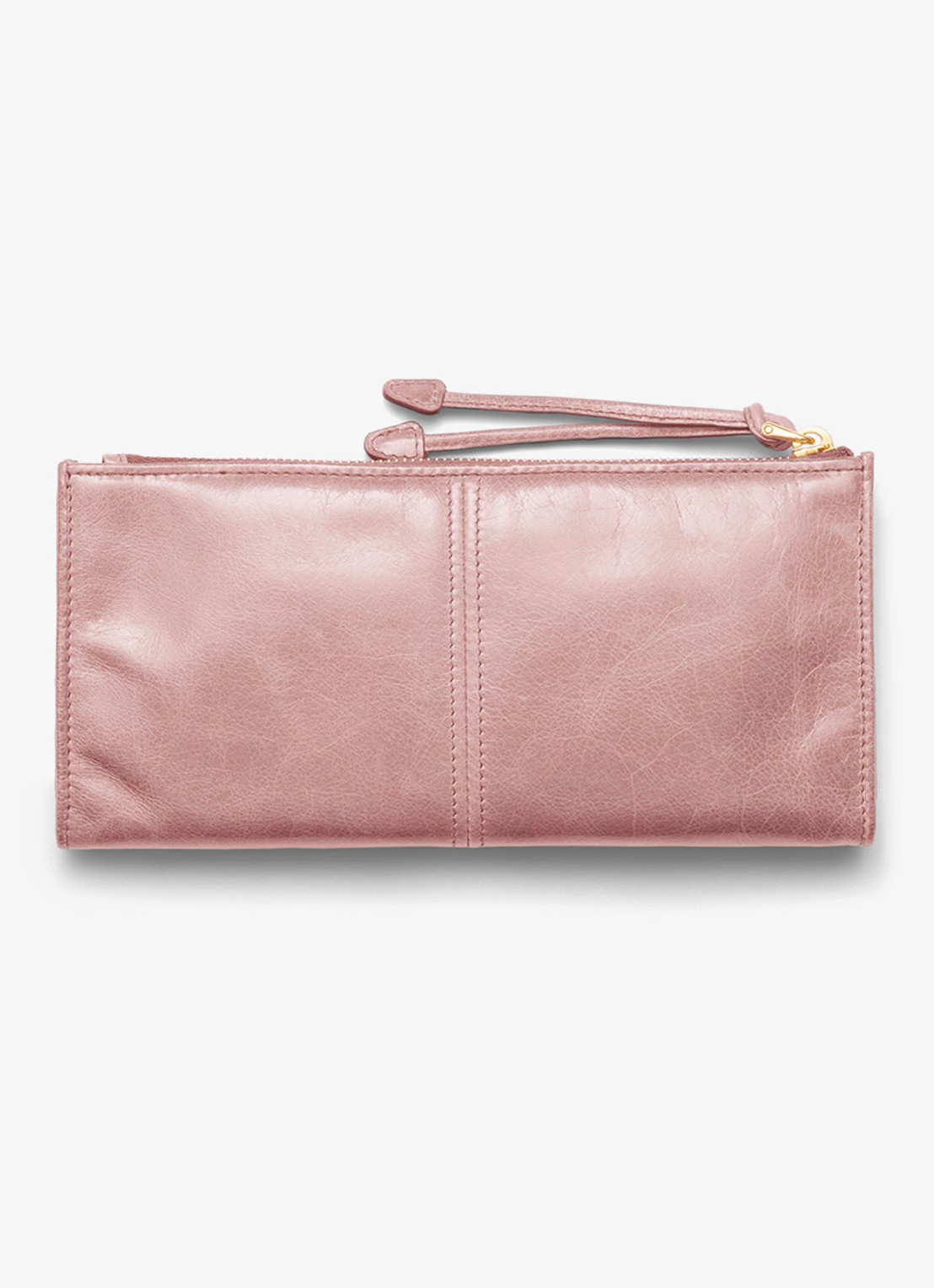 Prada Portemonnee van kalfsleer met logo - achterkant 4 oudroze