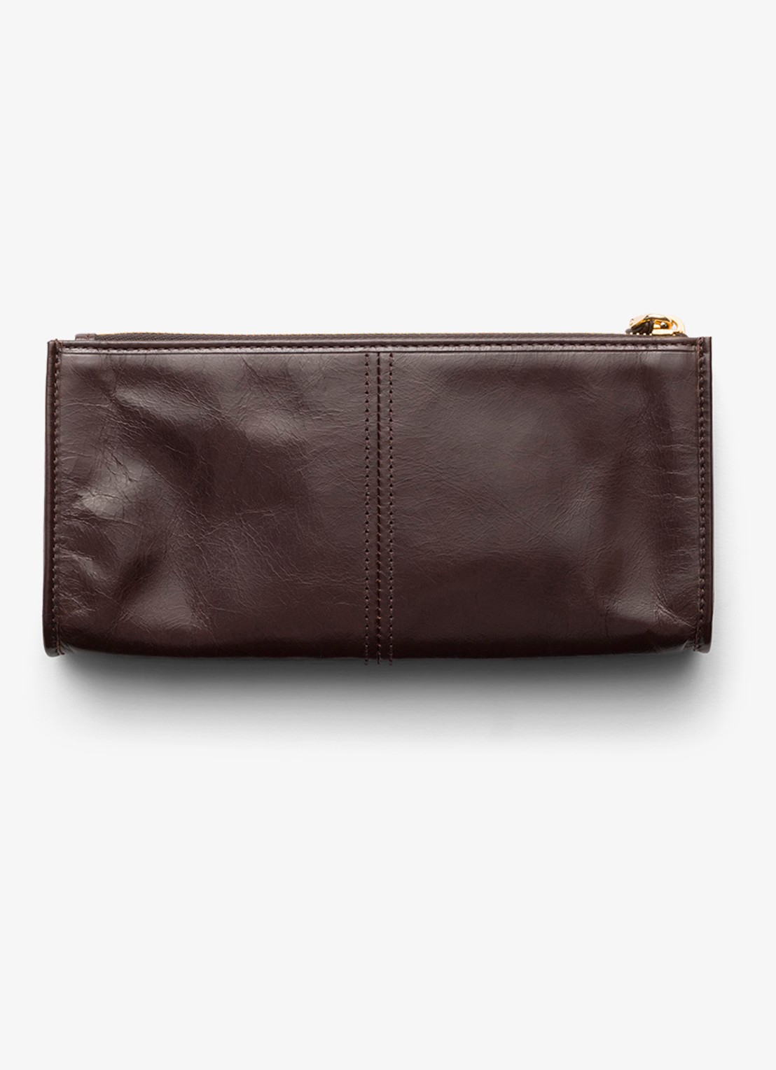 Prada Portemonnee van kalfsleer met logo - achterkant 4 naturel