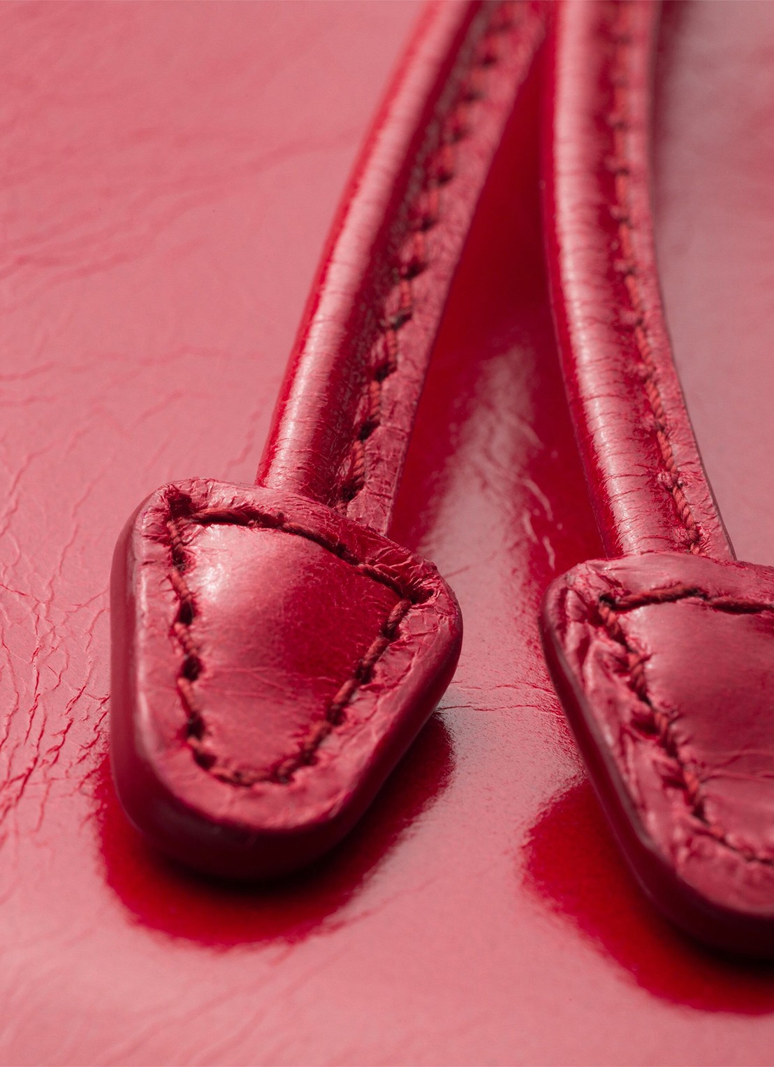 Prada Portemonnee van kalfsleer met logo - detail 3 rood