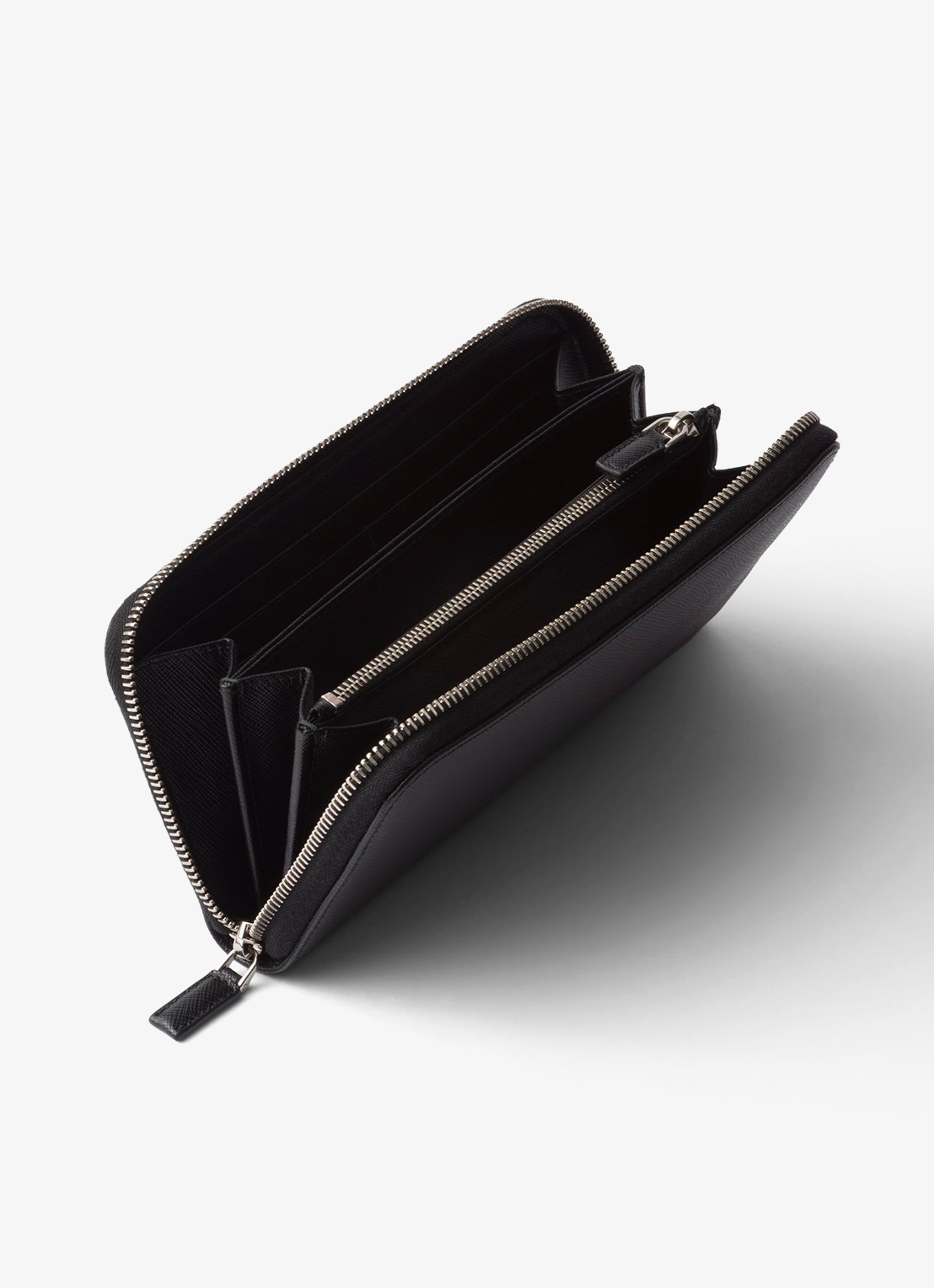 Prada Portemonnee van kalfsleer - voorkant 4 zwart