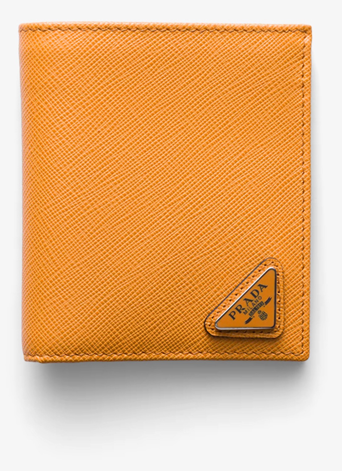 Prada Portemonnee van kalfsleer - voorkant orange