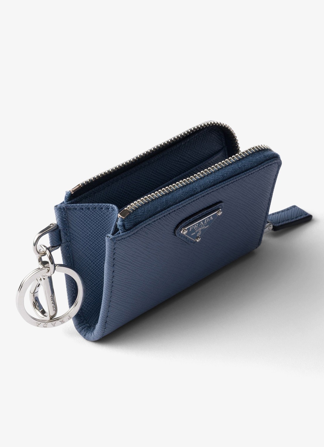 Prada Portemonnee van kalfsleer - voorkant 2 donkerblauw
