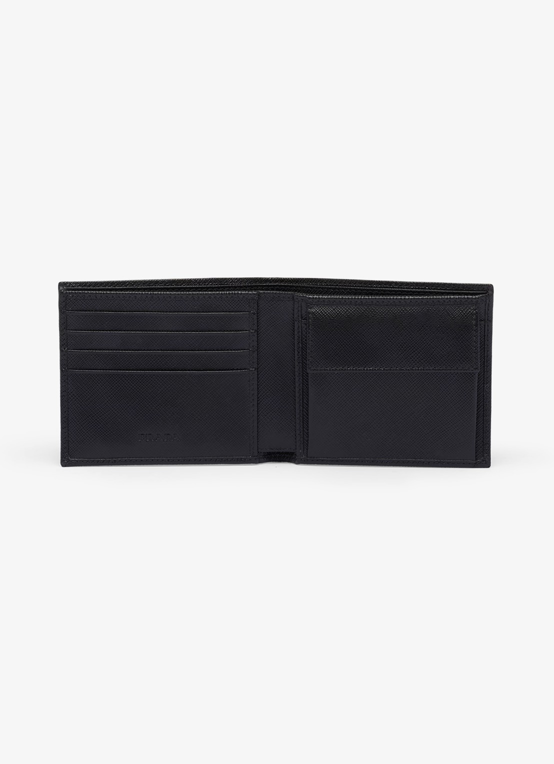 Prada Portemonnee van leer - voorkant 2 zwart