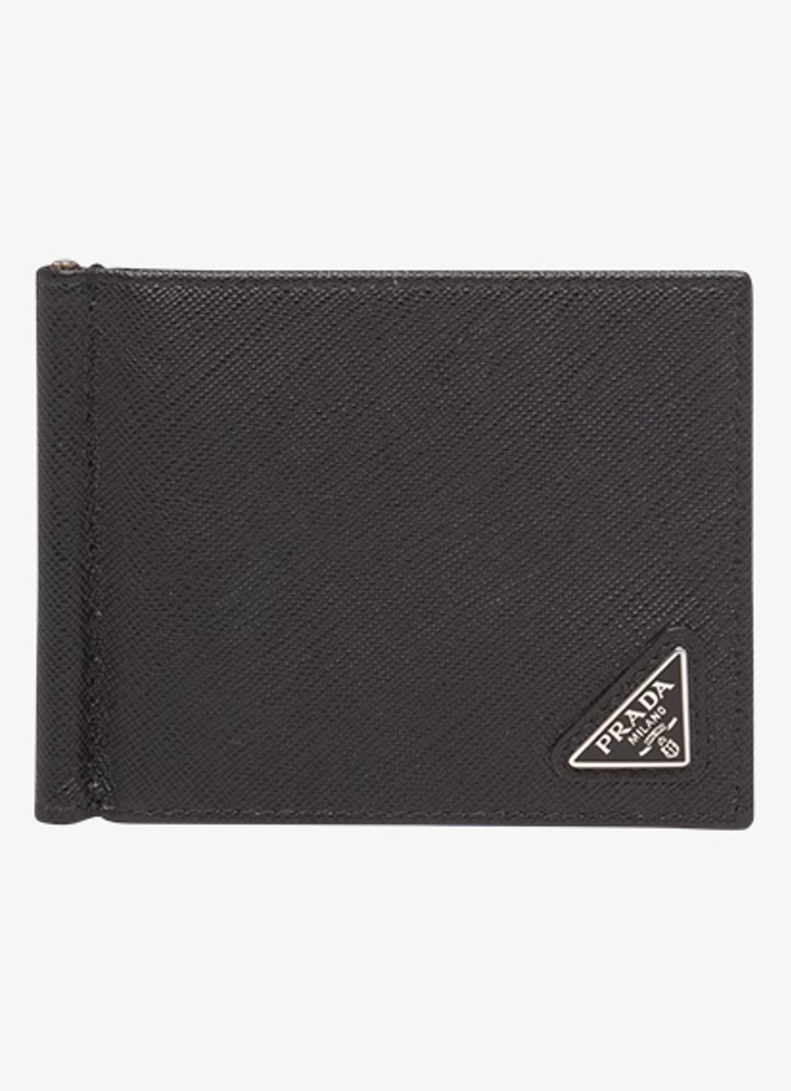 Prada Portemonnee van leer - voorkant 2 zwart