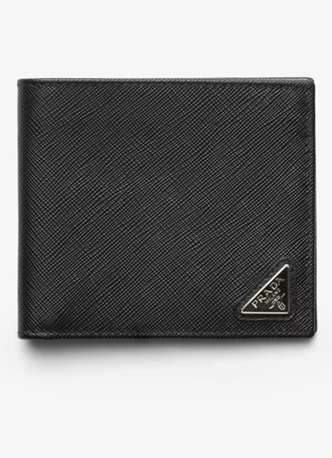 Prada Portemonnee van leer - voorkant 3 zwart