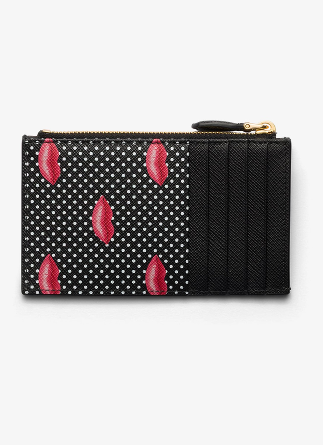 Prada Portemonnee van leer - voorkant 2 zwart