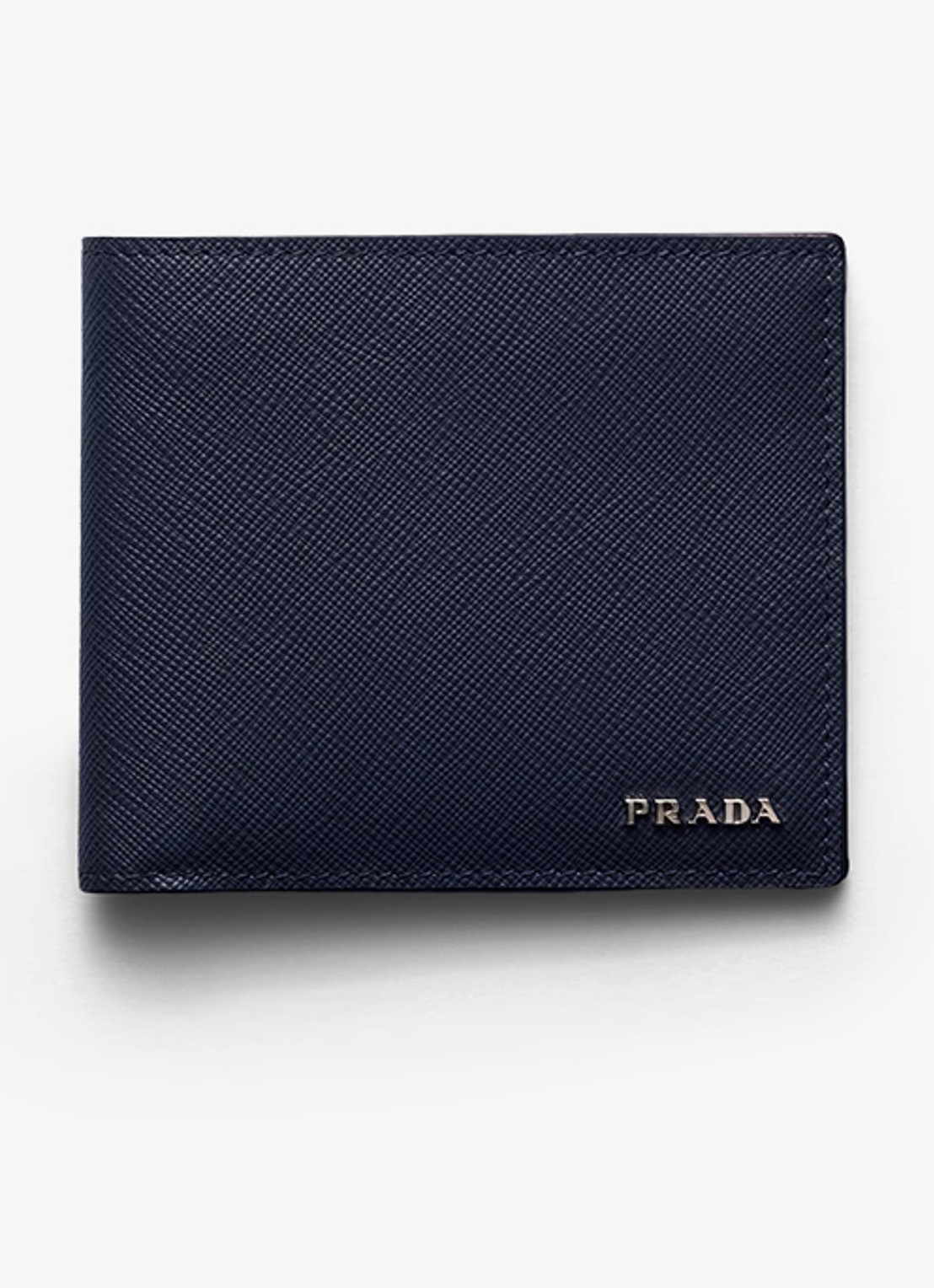 Prada Portemonnee van leer - voorkant 2 donkerblauw