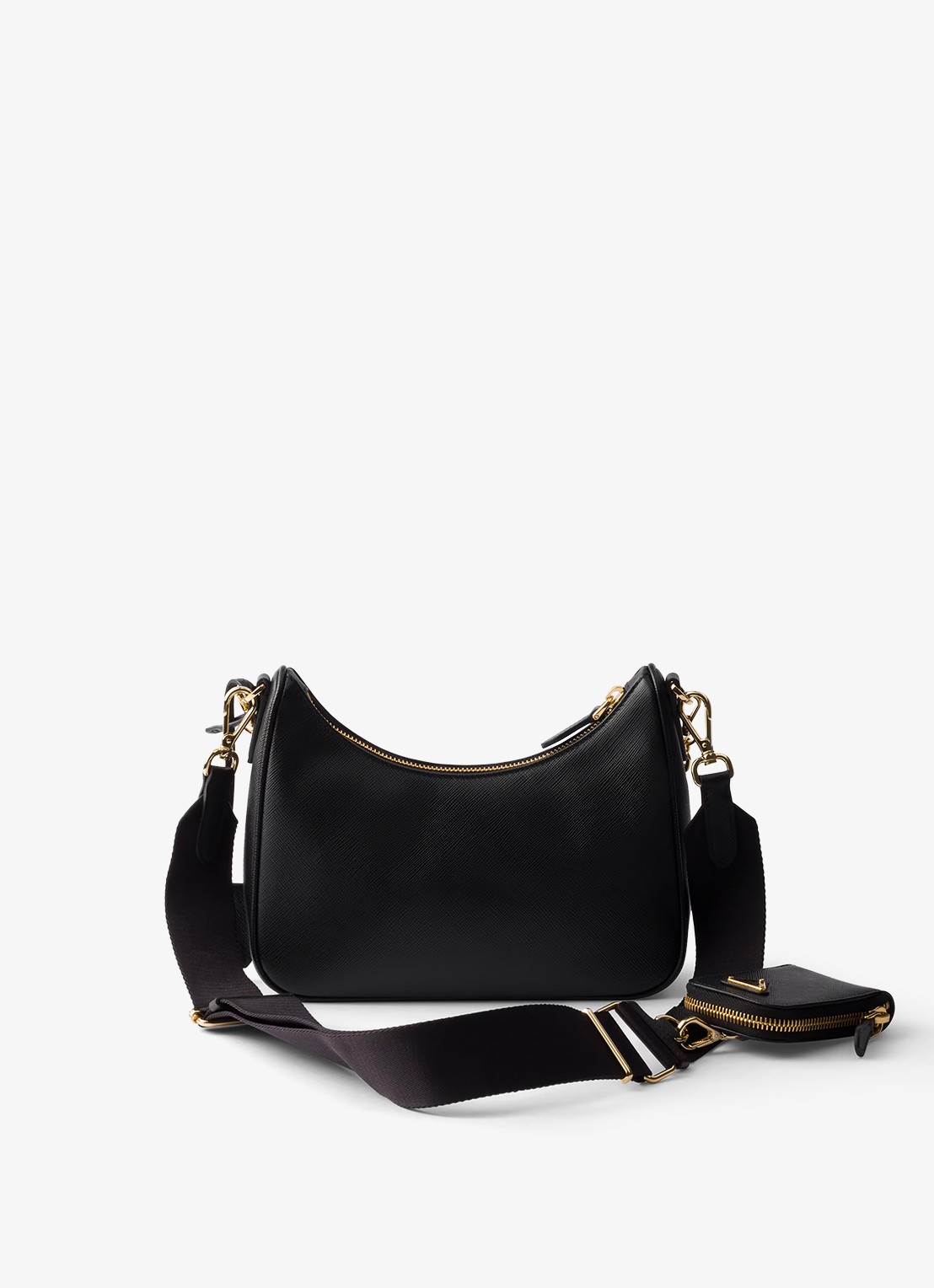 Prada Prada Re-Edition 2005 crossbodytas van leer - achterkant 5 zwart