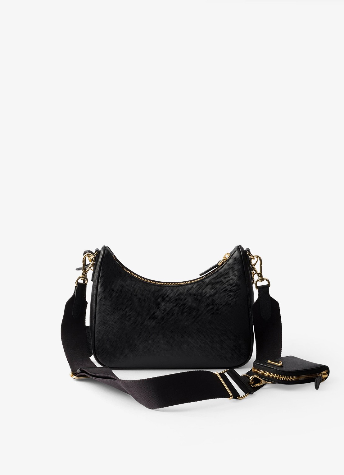 Prada Prada Re-Edition 2005 crossbodytas van leer - achterkant 3 zwart