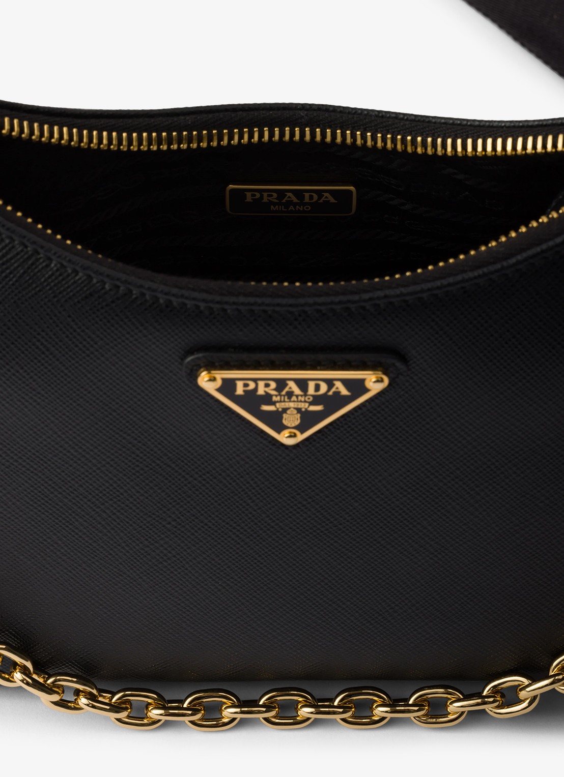 Prada Prada Re-Edition 2005 crossbodytas van leer - detail 2 zwart