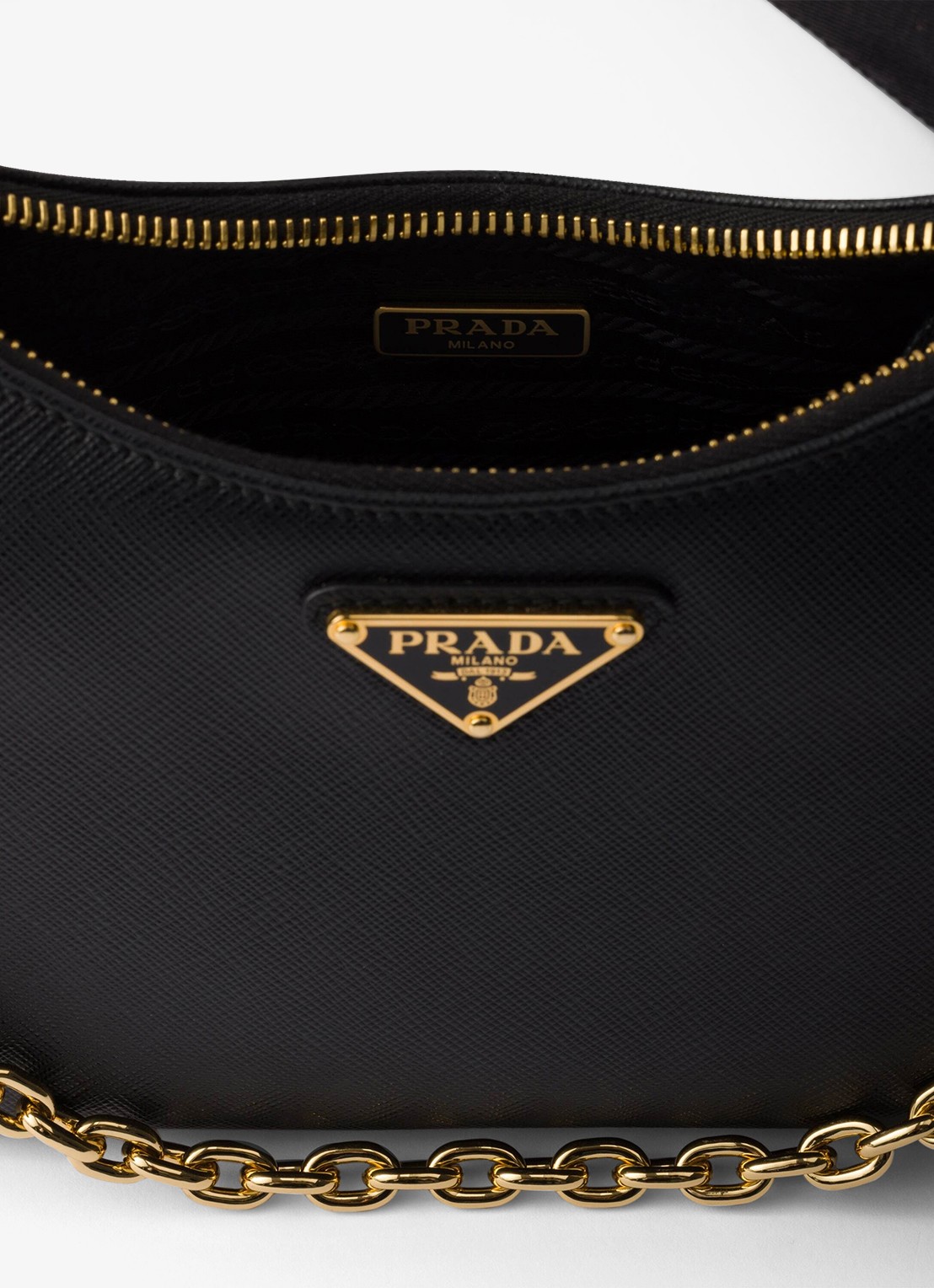 Prada Prada Re-Edition 2005 crossbodytas van leer - detail 2 zwart