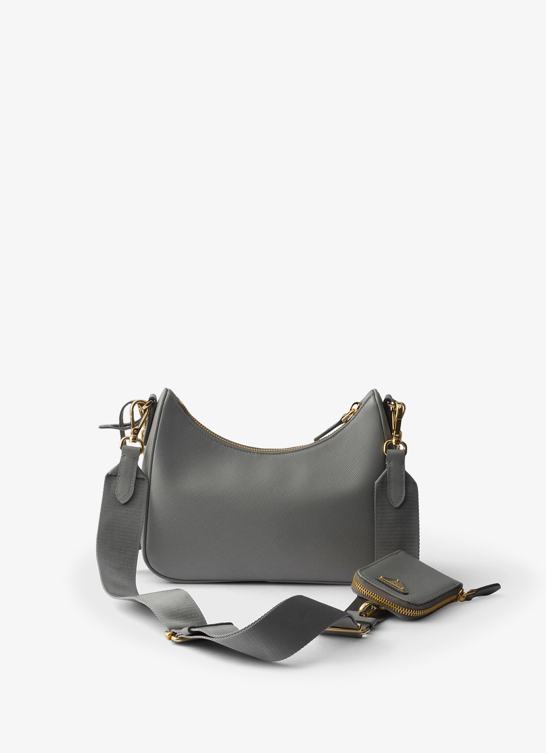 Prada Prada Re-Edition 2005 crossbodytas van leer - achterkant 5 grijs