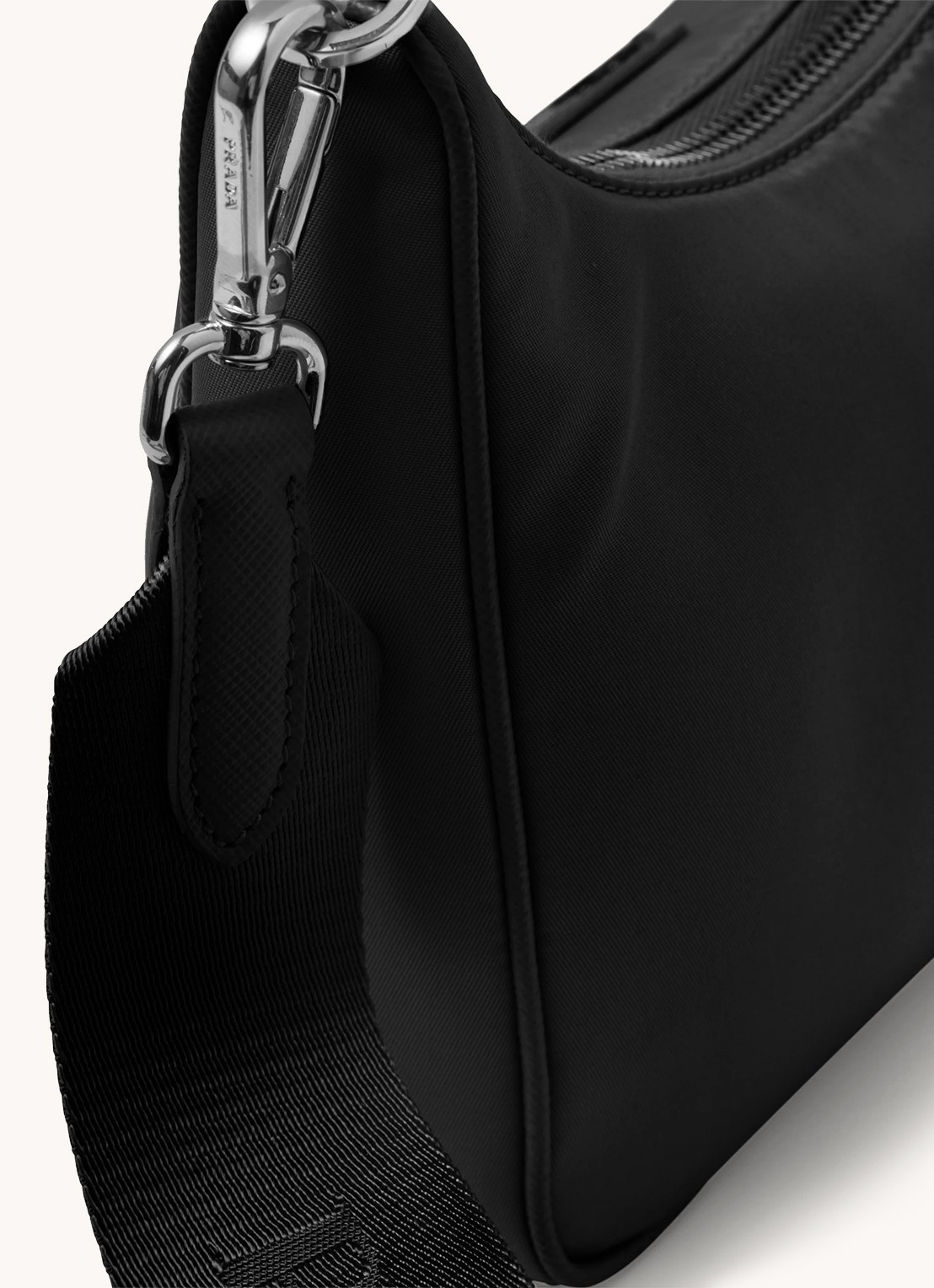 Prada Prada Re-Edition 2005 Re-Nylon crossbodytas met leren details - detail 7 zilver