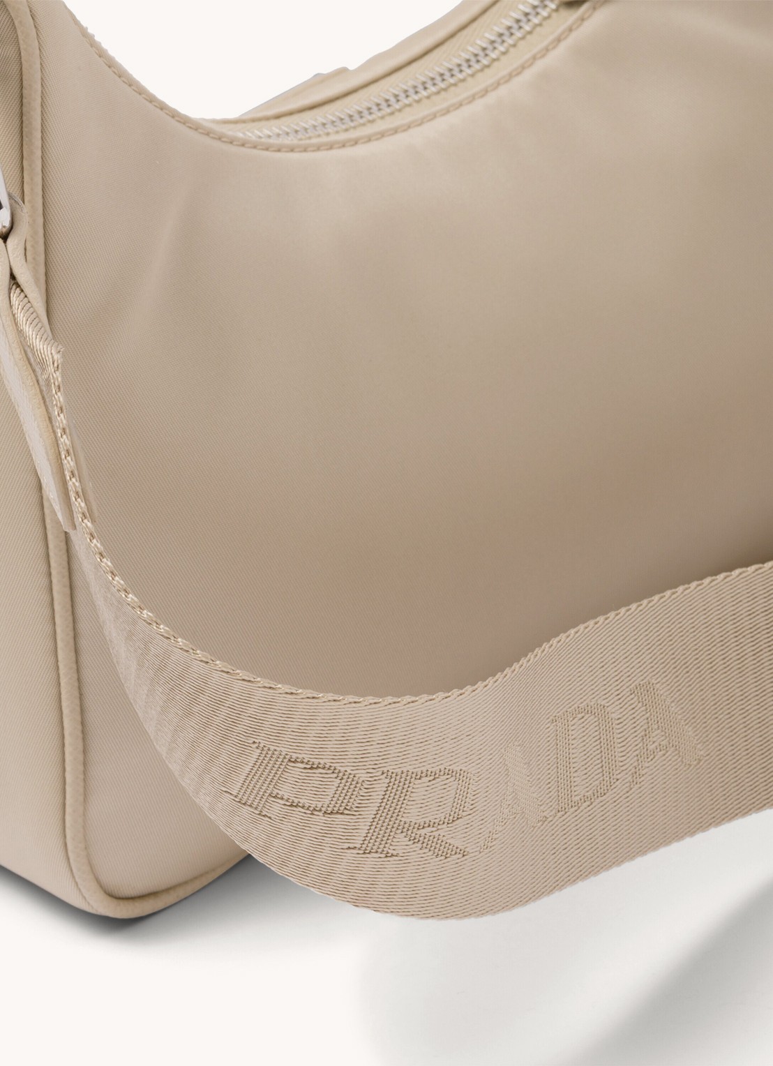 Prada Prada Re-Edition 2005 Re-Nylon crossbodytas met leren details - detail 3 beige