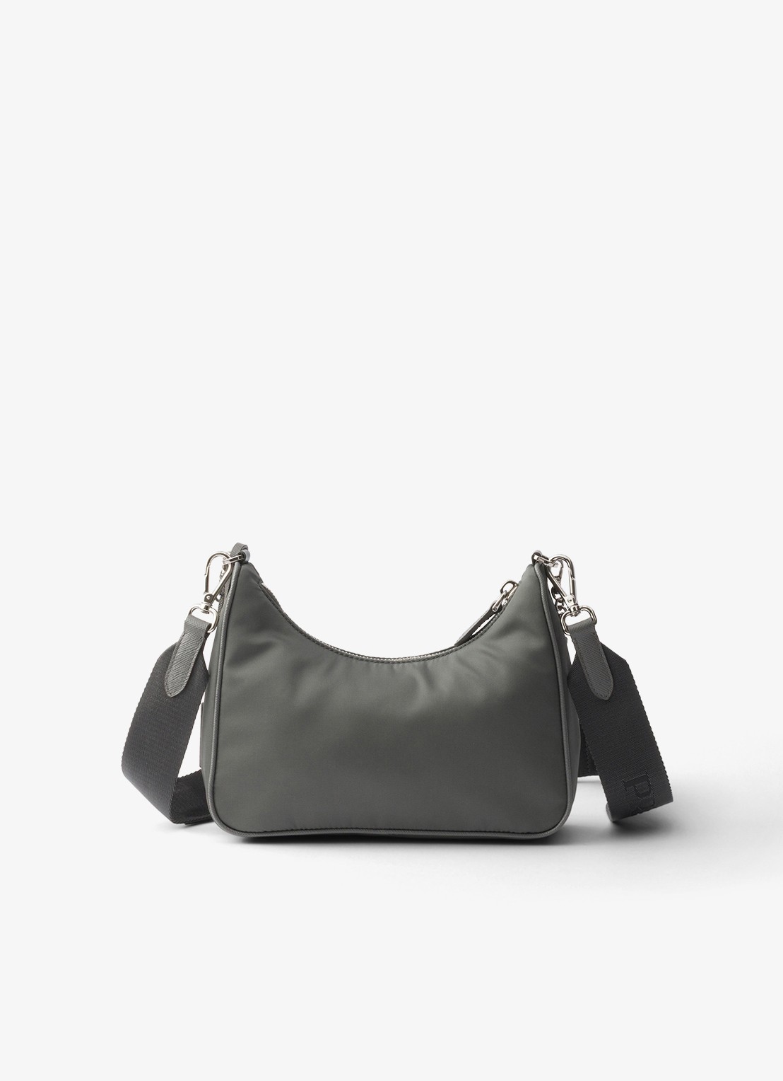 Prada Prada Re-Edition 2005 Re-Nylon crossbodytas met leren details - achterkant 7 grijs