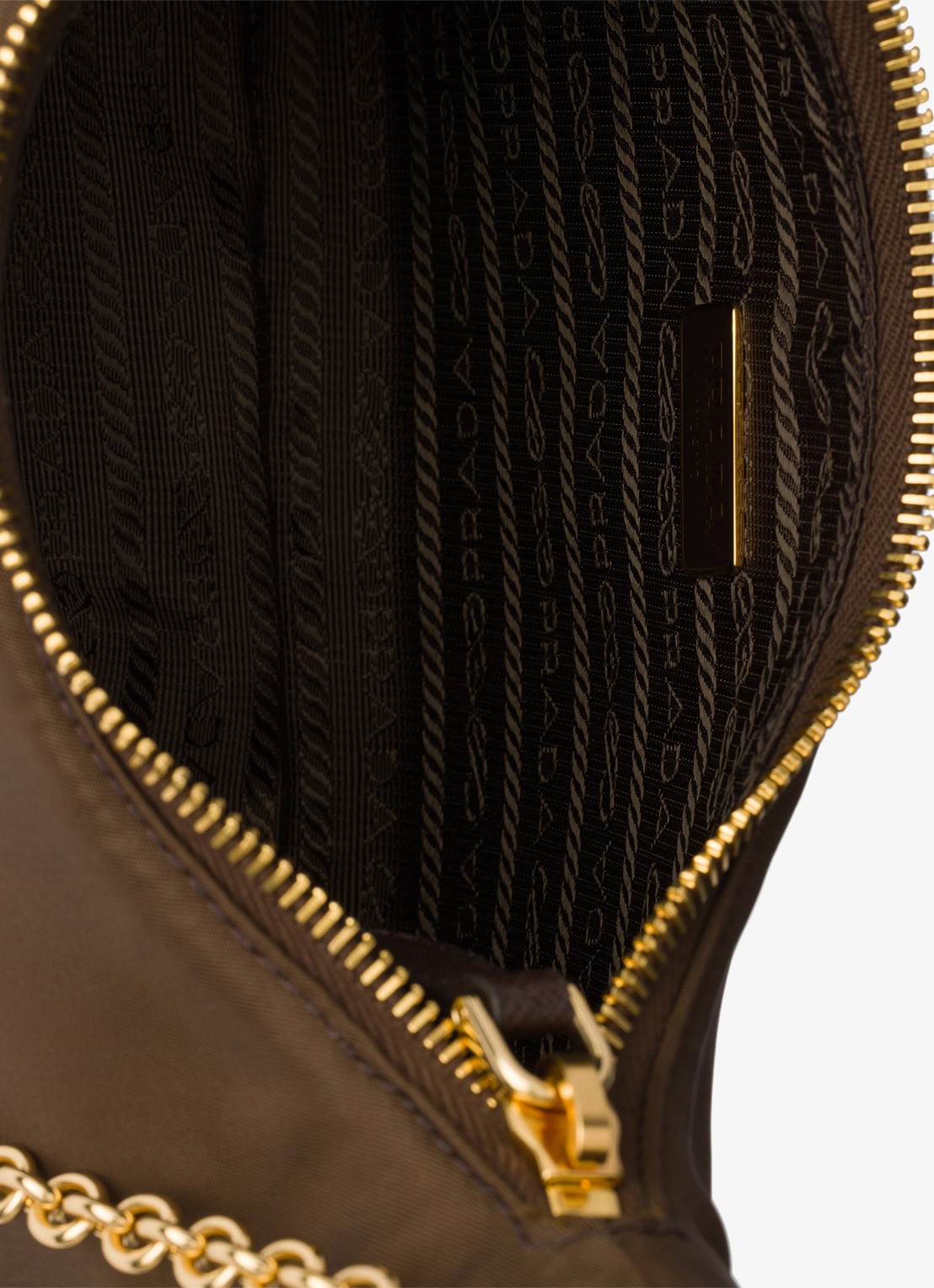 Prada Prada Re-Edition 2005 Re-Nylon crossbodytas met leren details - detail 5 donkerbruin