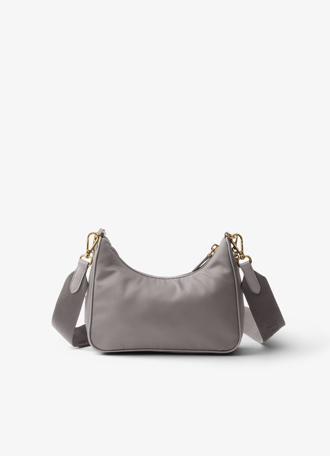 Prada Prada Re-Edition 2005 Re-Nylon crossbodytas met leren details - achterkant 5 middengrijs