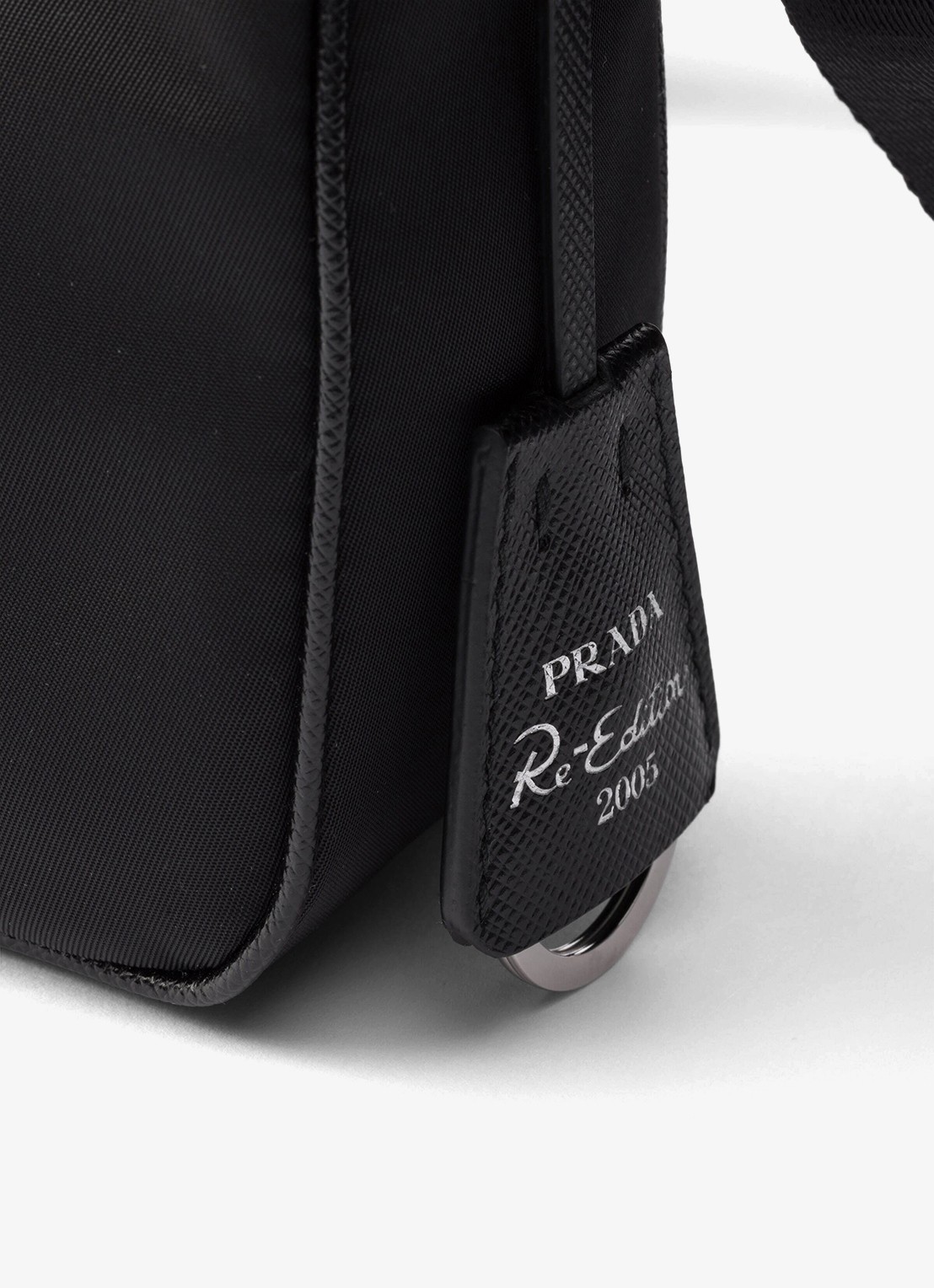 Prada Prada Re-Edition 2005 Re-Nylon crossbodytas met leren details - detail 3 zwart