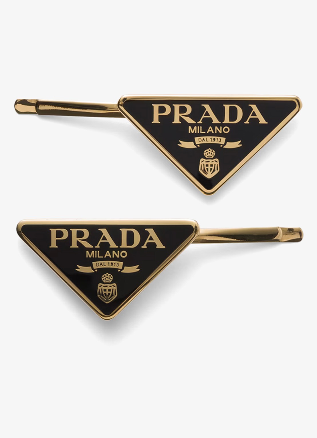 Prada Prada Symbole haarclip set van 2 - voorkant goud