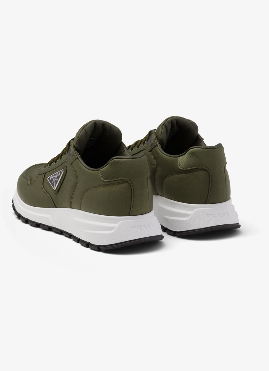 Prada Prax 01 Re-Nylon sneaker met logo - achterkant 3 groen