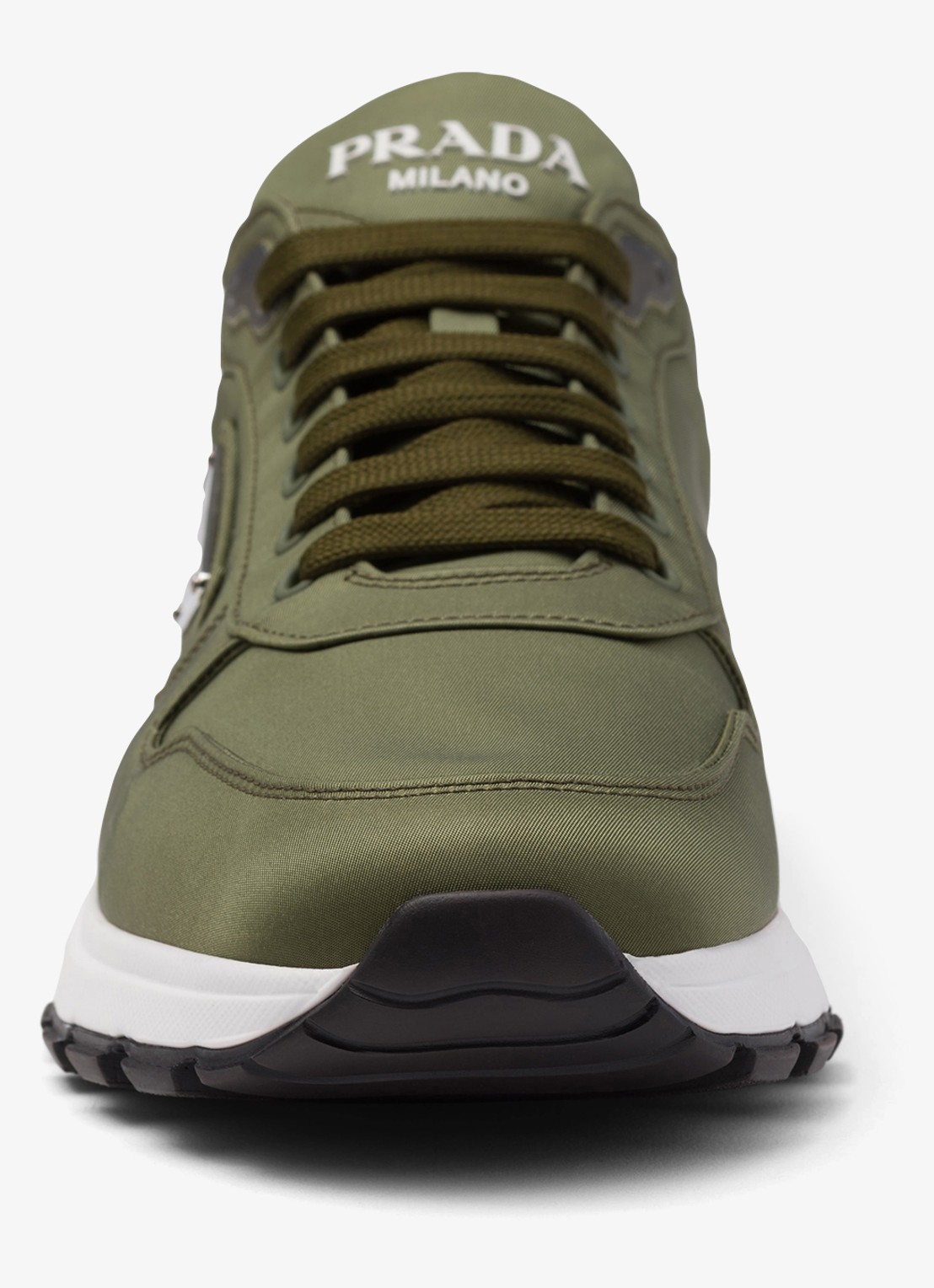 Prada Prax 01 Re-Nylon sneaker met logo - detail 5 groen