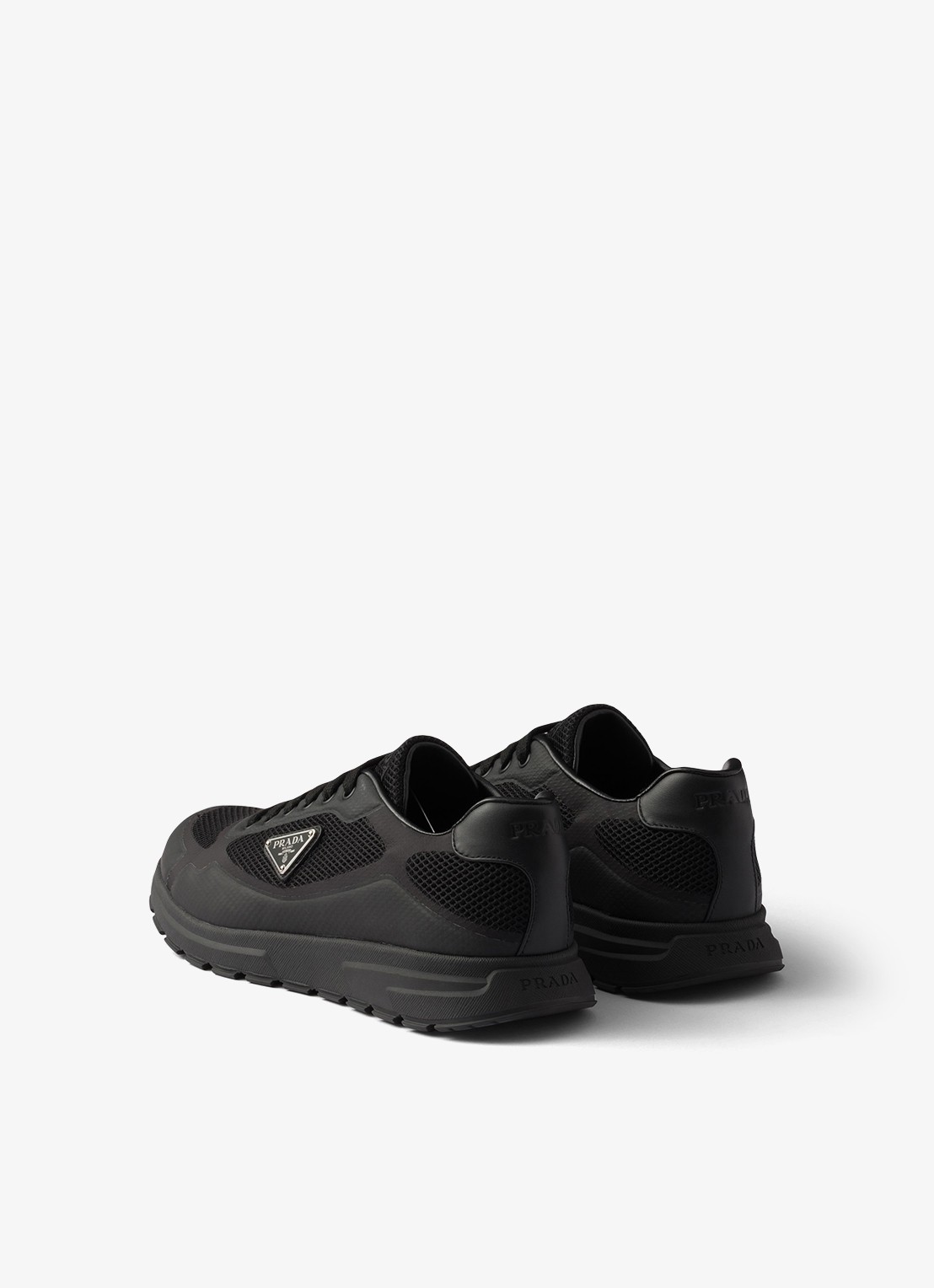 Prada Prax 2.0 sneaker met logo - achterkant 6 zwart