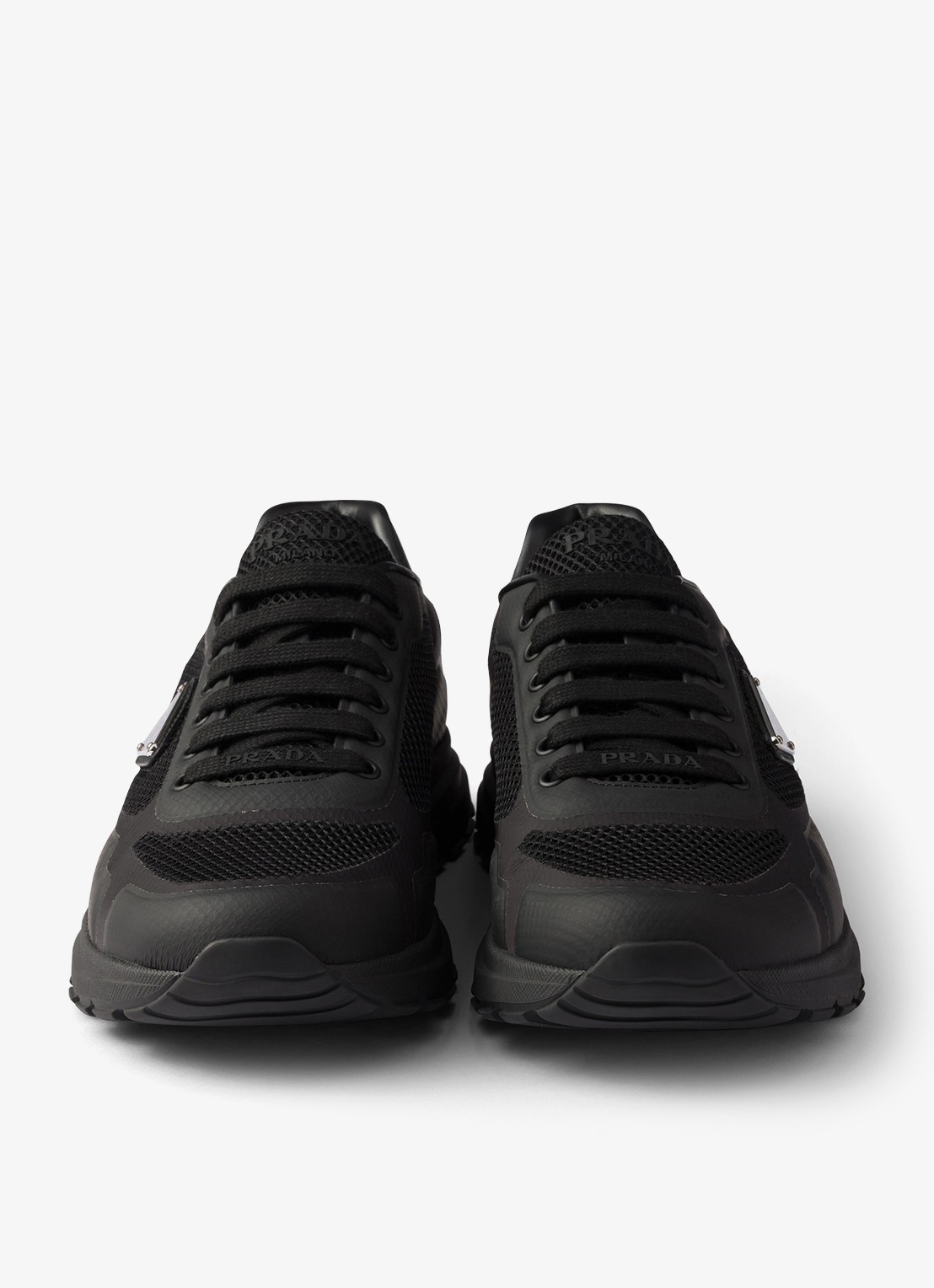 Prada Prax 2.0 sneaker met logo - detail 4 zwart
