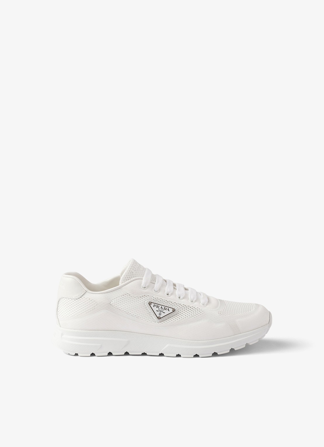 Prada Prax 2.0 sneaker met logo - voorkant 4 wit