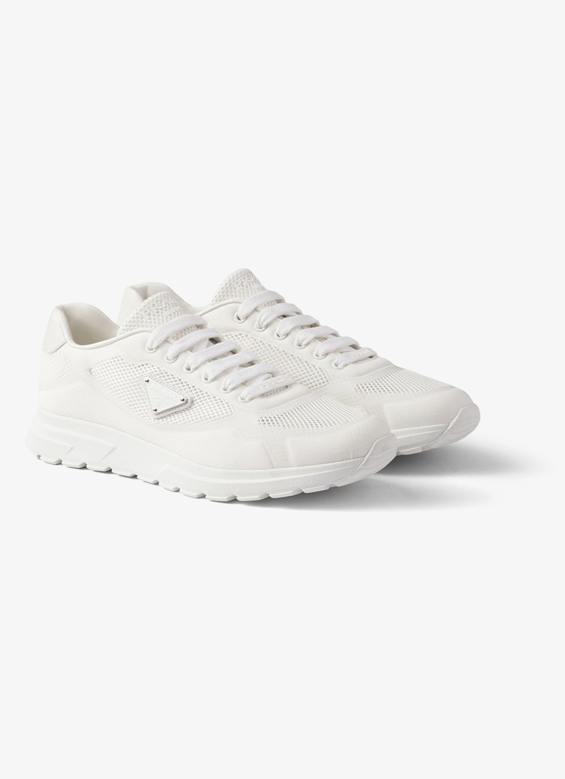 Prada Prax 2.0 sneaker met logo - voorkant 5 wit