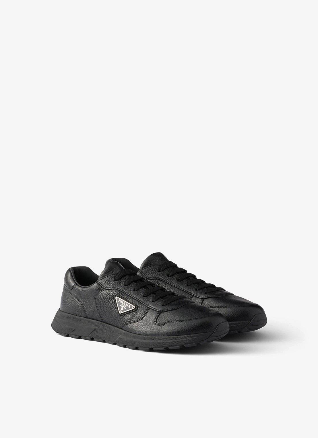 Prada Prax 2.0 sneaker van leer - voorkant 8 zwart