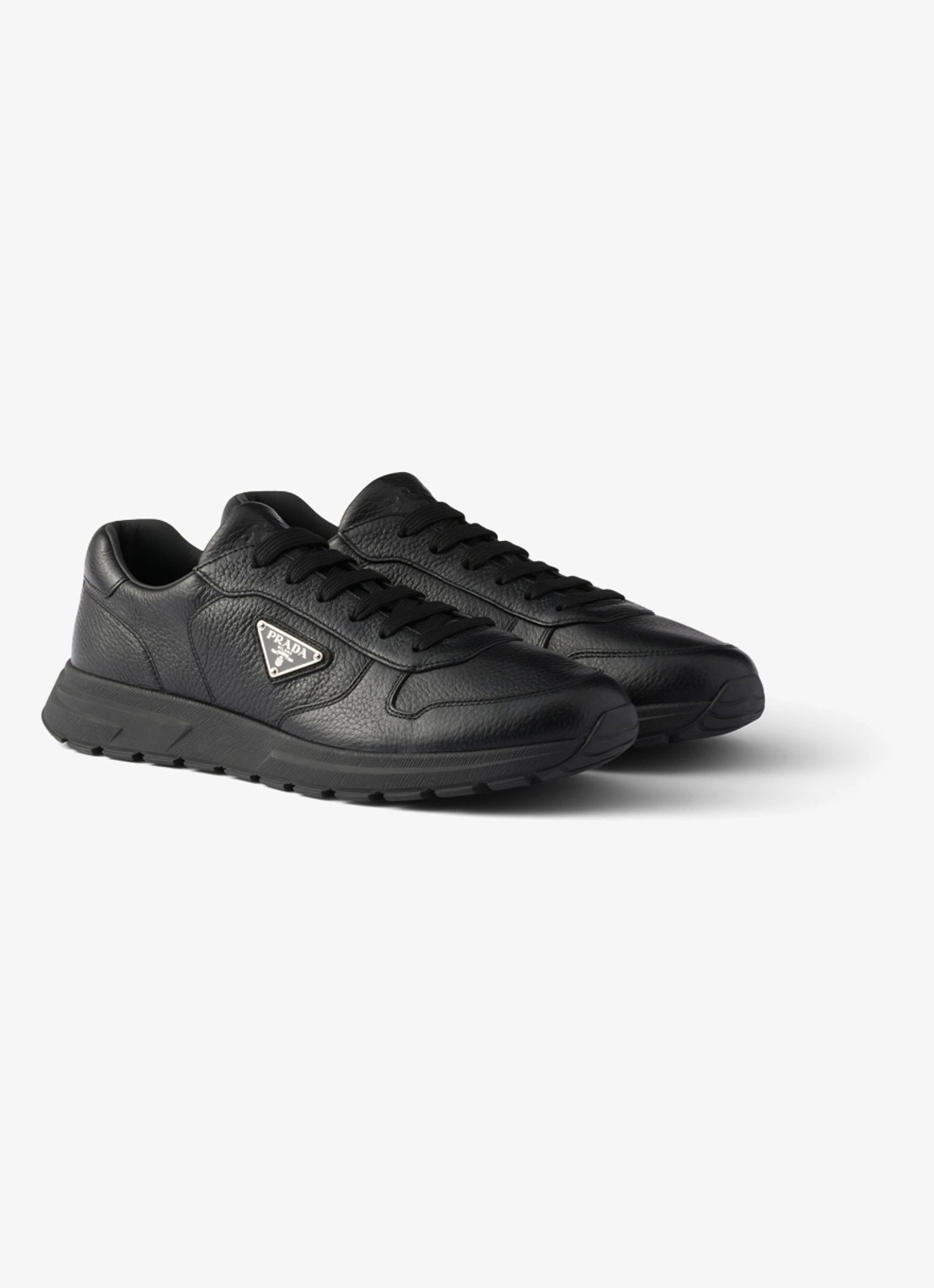 Prada Prax 2.0 sneaker van leer - voorkant 2 zwart