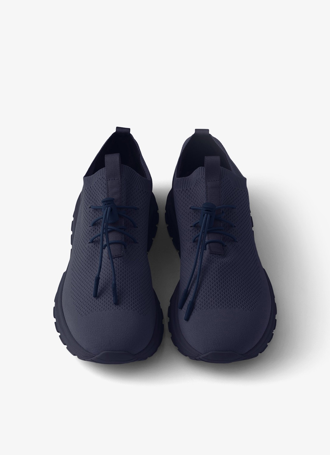 Prada Prax sneaker met gebreid bovenwerk - detail 4 donkerblauw