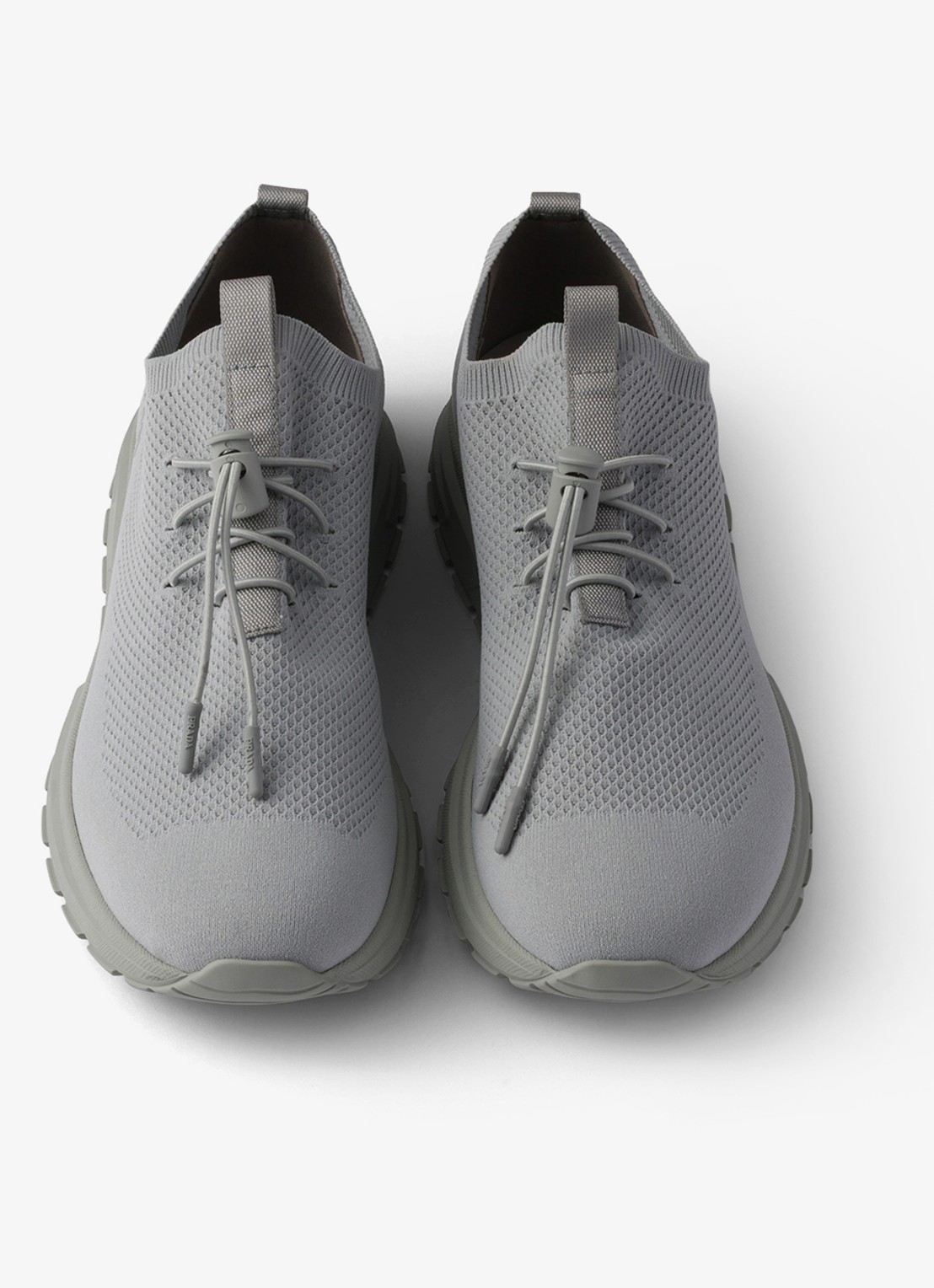 Prada Prax sneaker met gebreid bovenwerk - detail 5 grijs