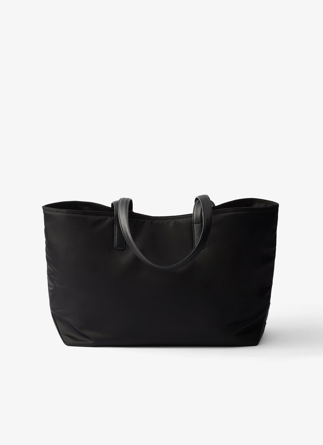 Prada Re-Edition 1978 Re-Nylon Medium shopper met leren details - achterkant 6 zwart