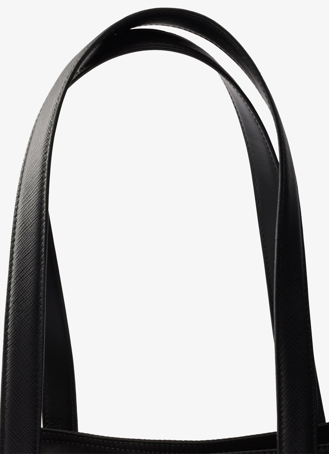Prada Re-Edition 1978 Re-Nylon Medium shopper met leren details - detail 3 zwart