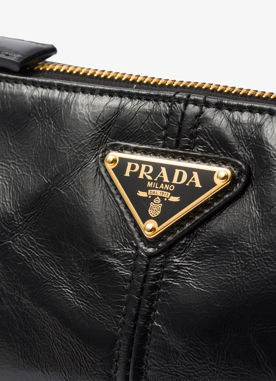 Prada Re-Edition 2002 Medium schoudertas van kalfsleer - detail 4 zwart