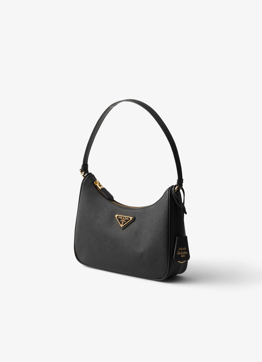 Prada Re-Edition 2005 Mini schoudertas van kalfsleer - voorkant 5 zwart