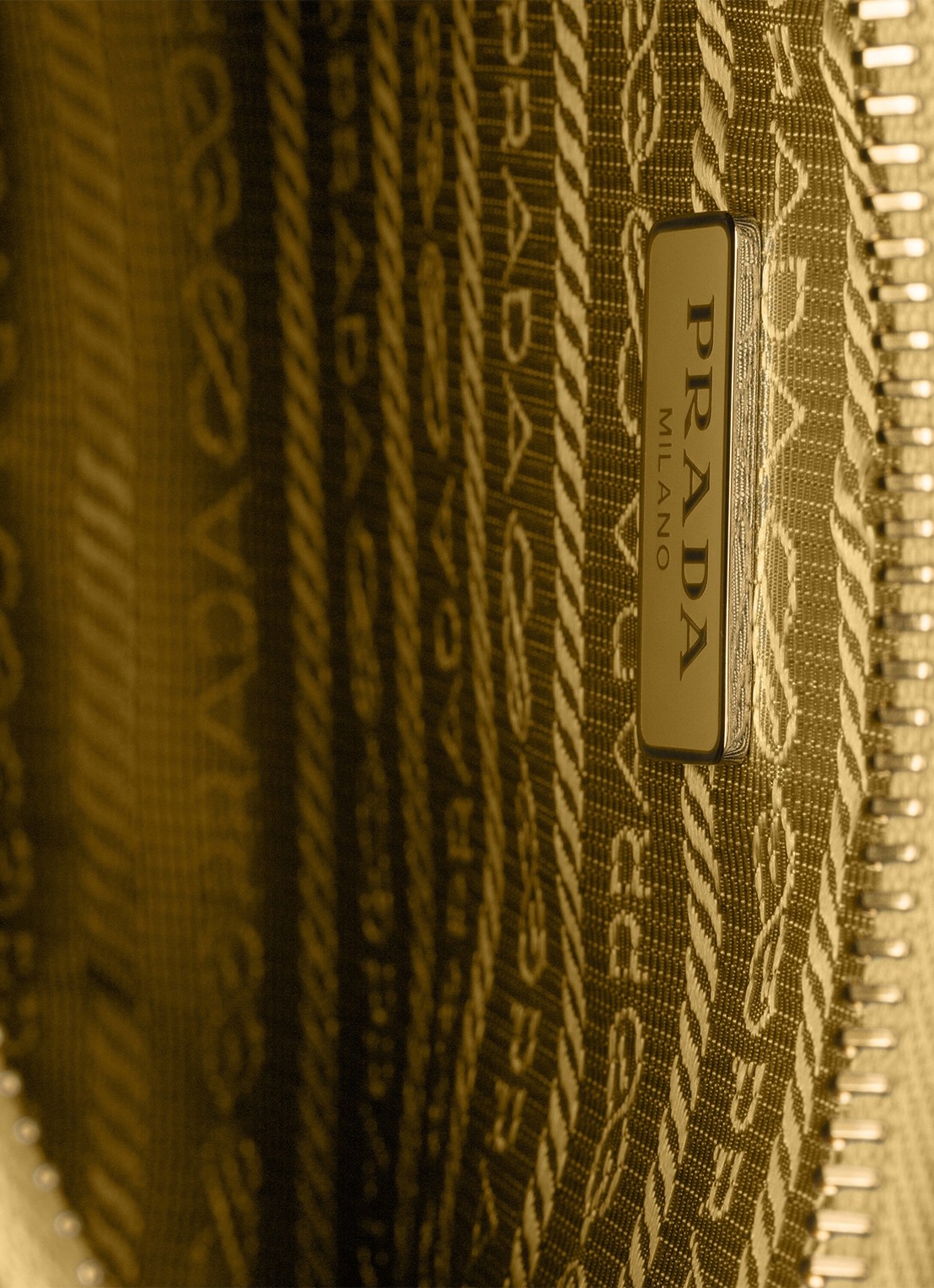 Prada Re-Edition 2005 Mini schoudertas van kalfsleer - detail 5 geel