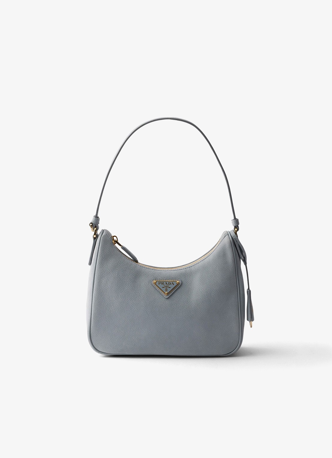 Prada Re-Edition 2005 Mini schoudertas van nubuck - voorkant 5 blauwgrijs