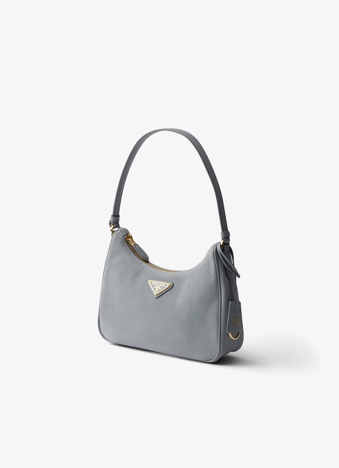 Prada Re-Edition 2005 Mini schoudertas van nubuck - voorkant 6 blauwgrijs